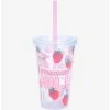 Wholesale ⌛ Strawberry Milk Pink Cow Acrylic Travel Cup 🔔