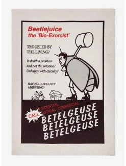 Brand new 🔔 Beetlejuice Vintage News Ad Canvas Wall Art 🎉