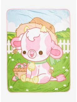 Wholesale 🎉 Strawberry Cow Throw Blanket By Bright Bat Design ⌛