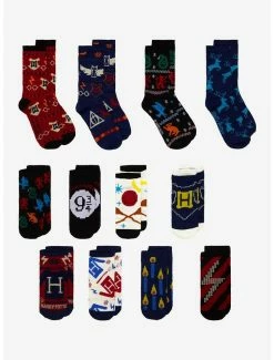Wholesale ⭐ Harry Potter Symbols Advent Calendar 🧦 Socks Gift Set ✔️