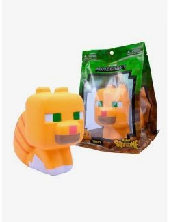 Deals 🔔 Minecraft Tabby Cat Mega SquishMe Figure 🔔