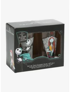 Discount 👍 The Nightmare Before 🎄 Christmas Jack & Sally Pint Glass Set 😍 -Furniture Outlet Store 18479832 av1
