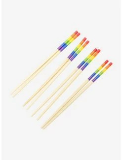 Discount ❤️ Rainbow Bamboo Chopstick Set 🌟