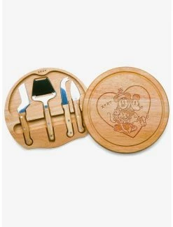 New ✔️ Disney Mickey and Minnie Mouse Heart Circo Cheese Cutting Board & Tools Set 🤩