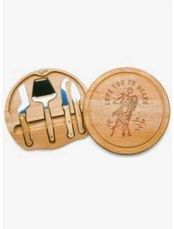 Coupon ✨ Disney The Nightmare Before 🎁 Christmas Jack and Sally Cheese Cutting Board & Tools Set 🤩