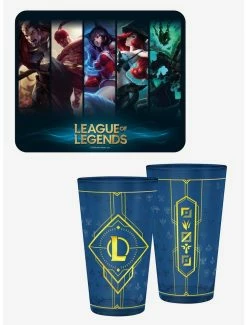 Discount 👍 League of Legends Mousepad and Glass Set 🎉