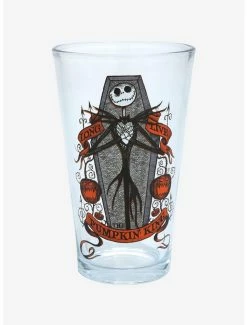 New 🔥 The Nightmare Before 🎄 Christmas Pumpkin King Pint Glass ✨
