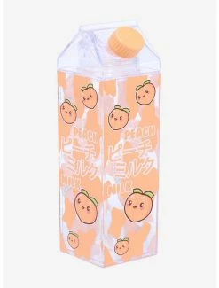 Flash Sale 😍 Peach Milk Carton Water Bottle 👏