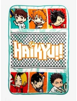 Cheap 🌟 Haikyu!! Chibi Team Throw Blanket 🛒