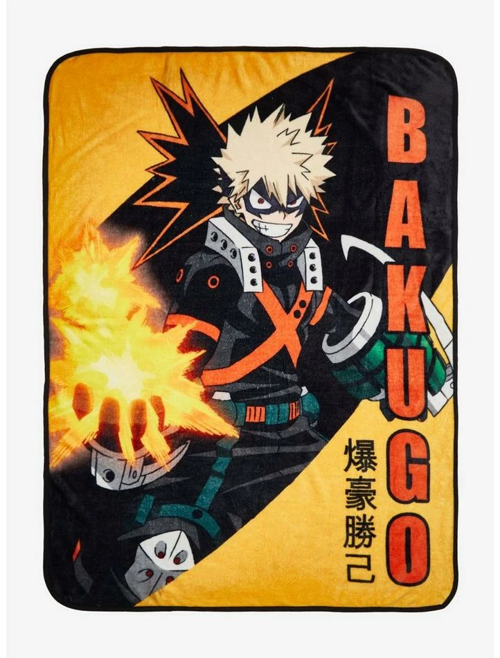 Brand new โ๏ธ My Hero Academia Bakugo Throw Blanket ๐ 1 Brand new โ๏ธ My Hero Academia Bakugo Throw Blanket ๐