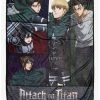Deals 💯 Attack On Titan Character Panels Throw Blanket ✔️