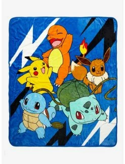 New 🧨 Pokemon Group Throw Blanket 🧨