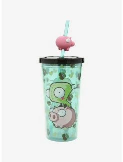Hot Sale ⌛ Invader Zim GIR Pig Topper Acrylic Travel Cup ✔️ -Furniture Outlet Store 18705841 av1
