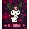 New ⭐ Kuromi Dark Wash Throw Blanket 🎁
