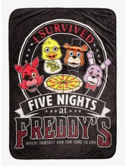 Coupon 🎉 Five Nights At Freddy's I Survived Throw Blanket 👏