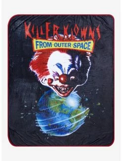 Deals 👏 Killer Klowns From Outer Space Comic Book Cover Throw Blanket ⭐