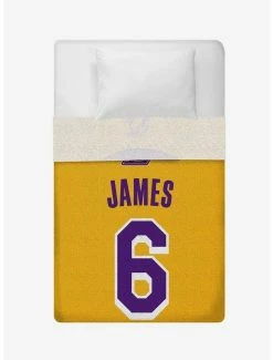 Buy 🤩 NBA Los Angeles Lakers LeBron James Plush Throw 💯 -Furniture Outlet Store 18749887 av3