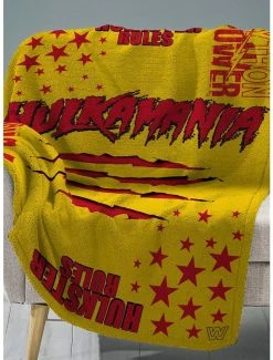 Coupon 🤩 WWE Hulk Hogan Plush Throw 👍 -Furniture Outlet Store 18749889 av2