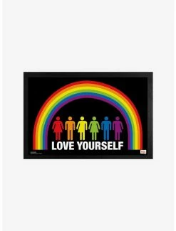Budget 💯 Love Yourself - Rainbow Framed Poster 😉