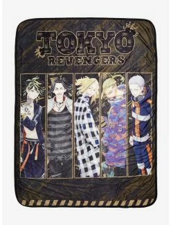Coupon 😍 Tokyo Revengers Manga Group Panel Throw Blanket 👍