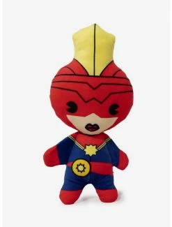 Deals 😀 Marvel Captain Marvel Kawaii Standing Pose Plush Squeaker 🦮 Dog Toy 🔥