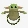 Flash Sale 😀 Star Wars The Child Green Black Plush and Round Rope 🦮 Dog Toy 💯