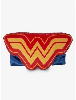 Cheap ⭐ DC Comics Wonder 👩 Woman WW Logo with Cape Plush Squeaker 🐕 Dog Toy 🛒