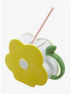 Best Sale 🎉 Yellow Flower Mug With Straw 💯 -Furniture Outlet Store 19078346 av3