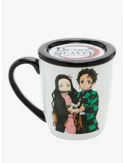 Hot Sale 🔔 Demon Slayer: Kimetsu No Yaiba Kamado Siblings Mug & Coaster Lid Set 🔥