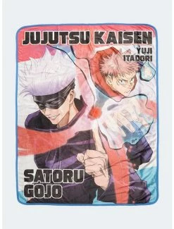 Discount ⌛ Jujutsu Kaisen Gojo & Yuji Throw Blanket 👍