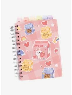 Deals 🔥 Kawaii Milk Cartons Tabbed Journal 😉