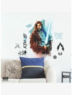 Promo 😀 Star Wars Obi Wan Kenobi Painted Peel & Stick Giant Wall Decals 😀 -Furniture Outlet Store 19334050 av3