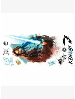 Promo 😀 Star Wars Obi Wan Kenobi Painted Peel & Stick Giant Wall Decals 😀