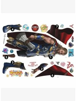 Brand new 👍 Marvel Thor: Love & Thunder Peel & Stick Giant Wall Decals 🎉