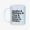Cheapest 👏 Aretha & Whitney & Tina & Patti & Diana & Chaka Mug 11oz 🛒