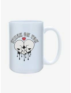 Budget ⌛ Stuck On You Skeleton Heart Mug 15oz 🌟