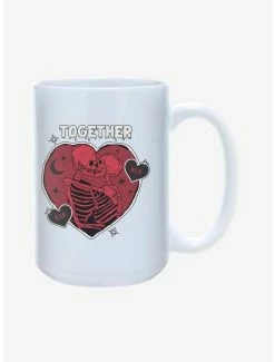 Discount 🔥 Together Forever Skeleton Heart Mug 15oz ✔️