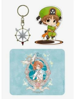 Coupon 🔥 Cardcaptor Sakura Blue Mousepad, Acryl, & Keychain Bundle ⭐