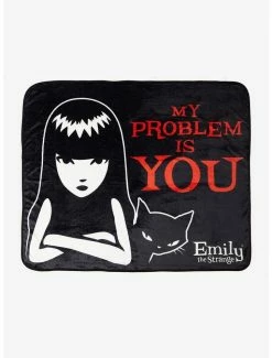 Top 10 🥰 Emily The Strange My Problem Is You Throw Blanket 🌟