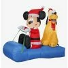 Hot Sale 🤩 Disney Mickey Mouse And Pluto Sledding Scene Airblown 🥰