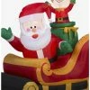 Flash Sale 🔥 Airblown Inflatable Santa And Elf In Sleigh 💯