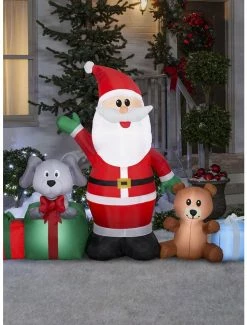 Outlet 🔔 Airblown Inflatable Santa And Friends 👍 -Furniture Outlet Store 19560428 av1