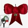 Flash Sale 👏 Airblown Mixed Media Hanging Velvet Bow Red, Gold, With External Spotlight ✨
