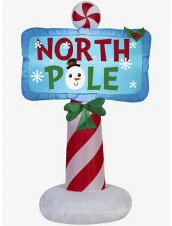 Best Sale ⭐ Airblown Outdoor North Pole Sign 🎁