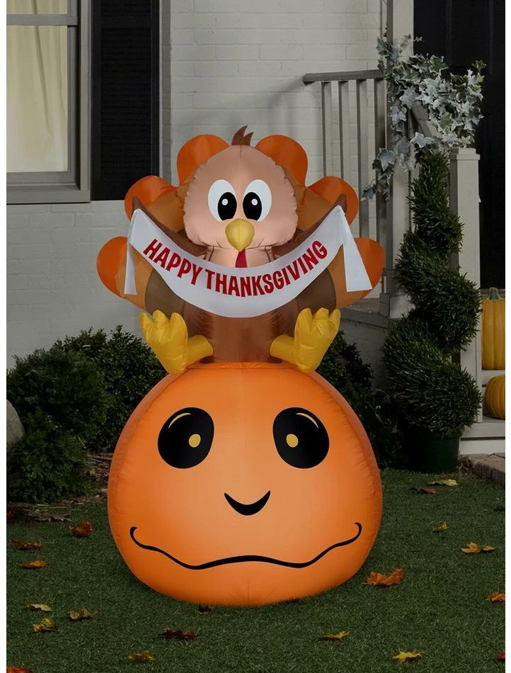 Best Sale โจ Harvest Turkey And Pumpkin Airblown ๐งจ 2 Best Sale โจ Harvest Turkey And Pumpkin Airblown ๐งจ - Image 2