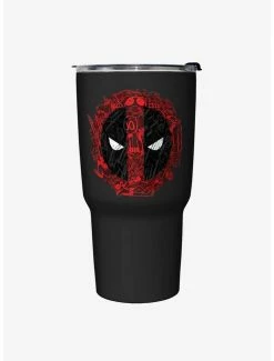 Best Sale 👏 Marvel Deadpool Overlay Logo Travel Mug 🎁