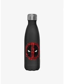 Hot Sale ⭐ Marvel Deadpool Overlay Logo Stainless Steel Water Bottle 🎁