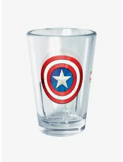 New 😀 Marvel Captain America Shield Mini Glass 🎁