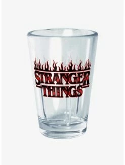 New 🔔 Stranger Things Flame Logo Mini Glass ❤️