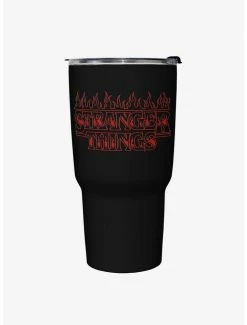 Coupon ❤️ Stranger Things Flame Logo Travel Mug ✨